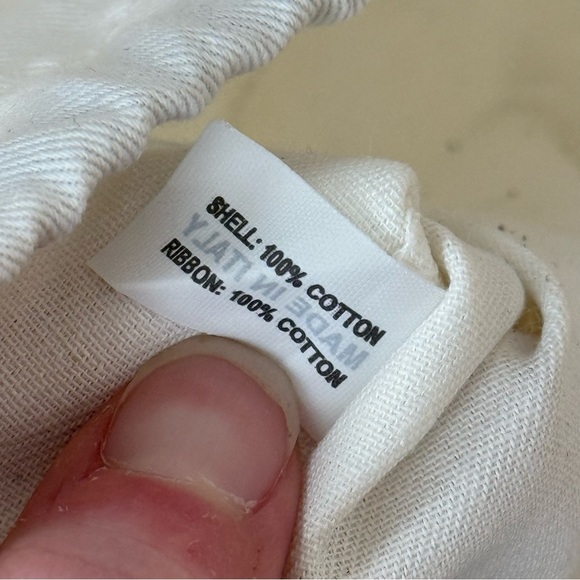 Sandro belt dust bag cotton white with drawstrings 6”x6” - Picture 4 of 5